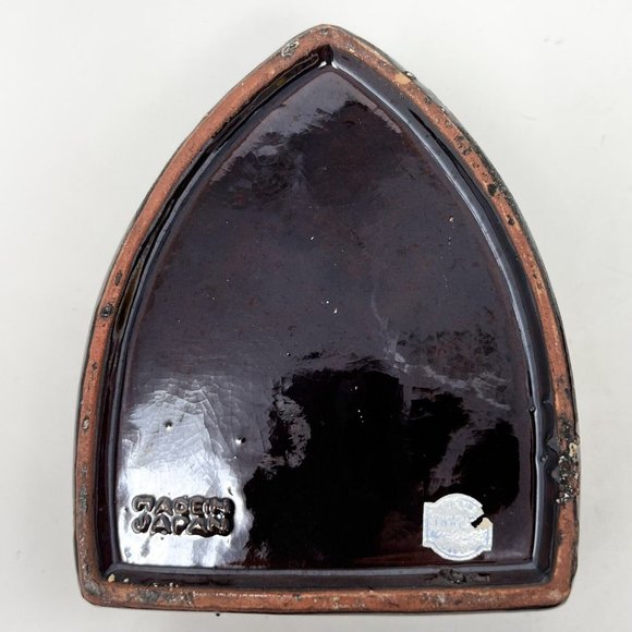 Thames Iron Shaped Redware Trinket‎ Box Candy Dish Sugar Bowl Hand Painted Japan - Picture 8 of 8